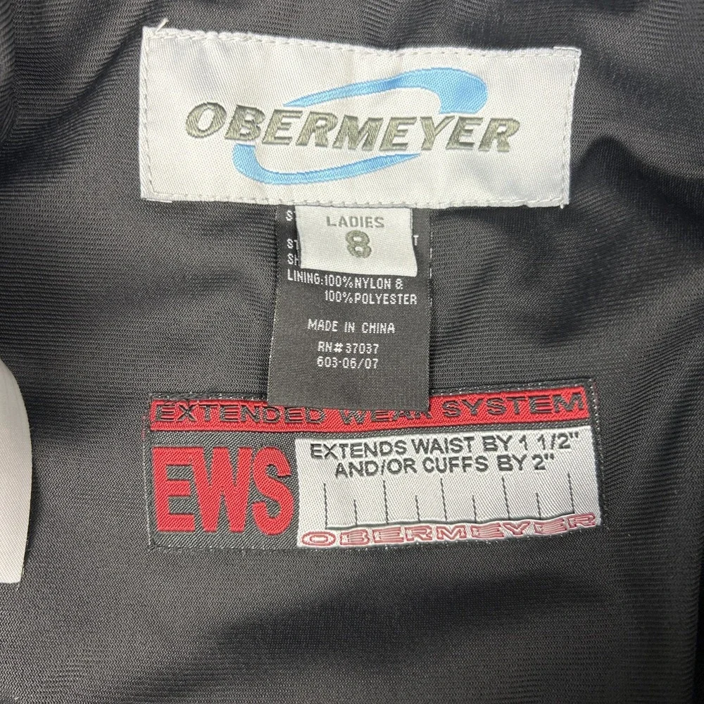 Obermeyer Ski‎ Pants Womens 12 Black Snowboard Snow Lined Black Ankle Zip